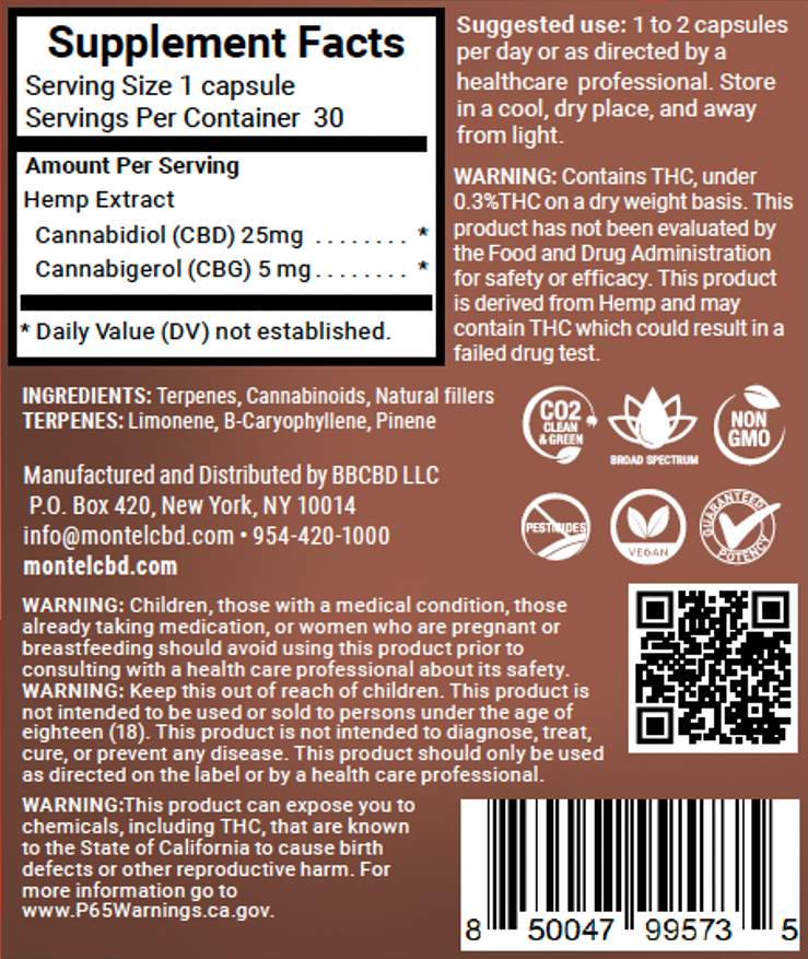 LivBetr Alert Full Spectrum Hemp Extract Capsules