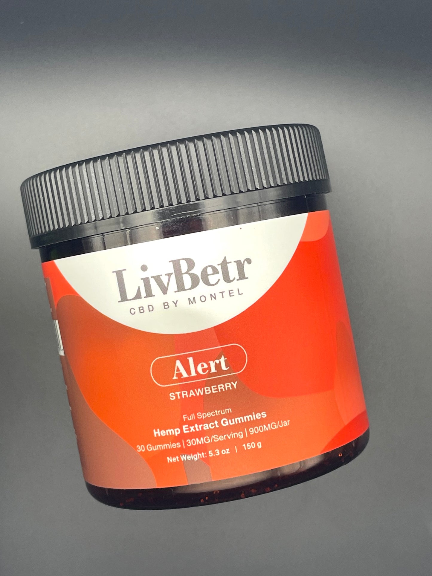 LivBetr Alert Full Spectrum Hemp Extract Gummies – Strawberry
