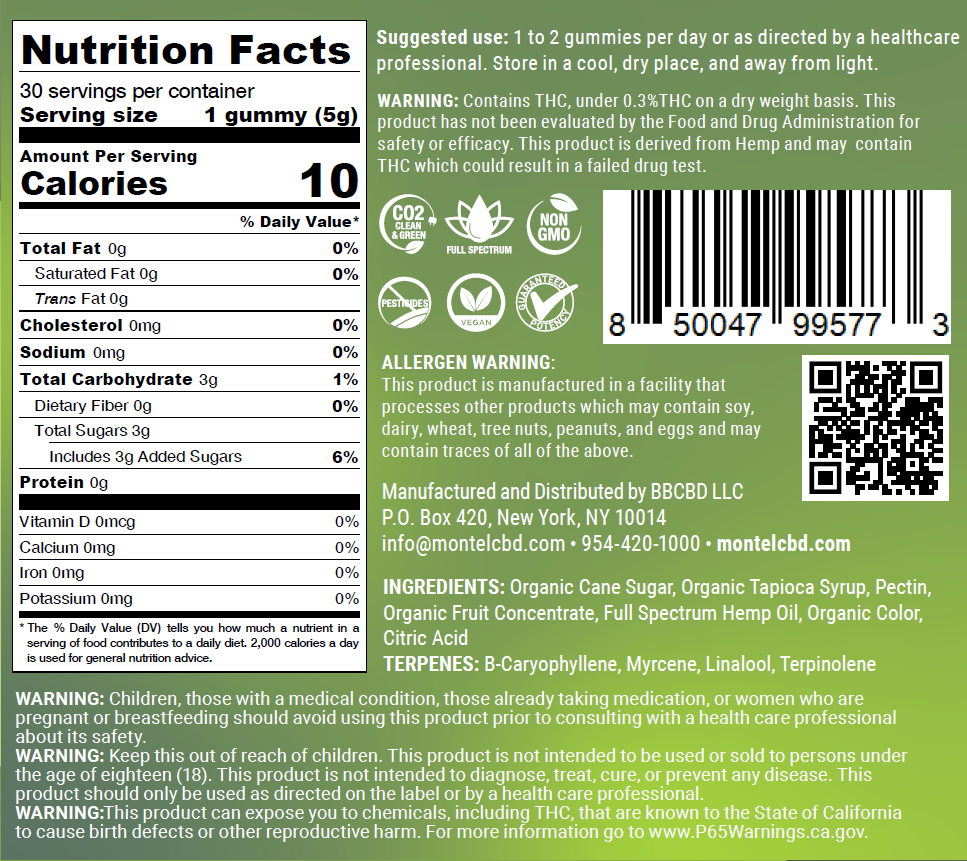 LivBetr Relax Full Spectrum Hemp Extract Gummies – Strawberry